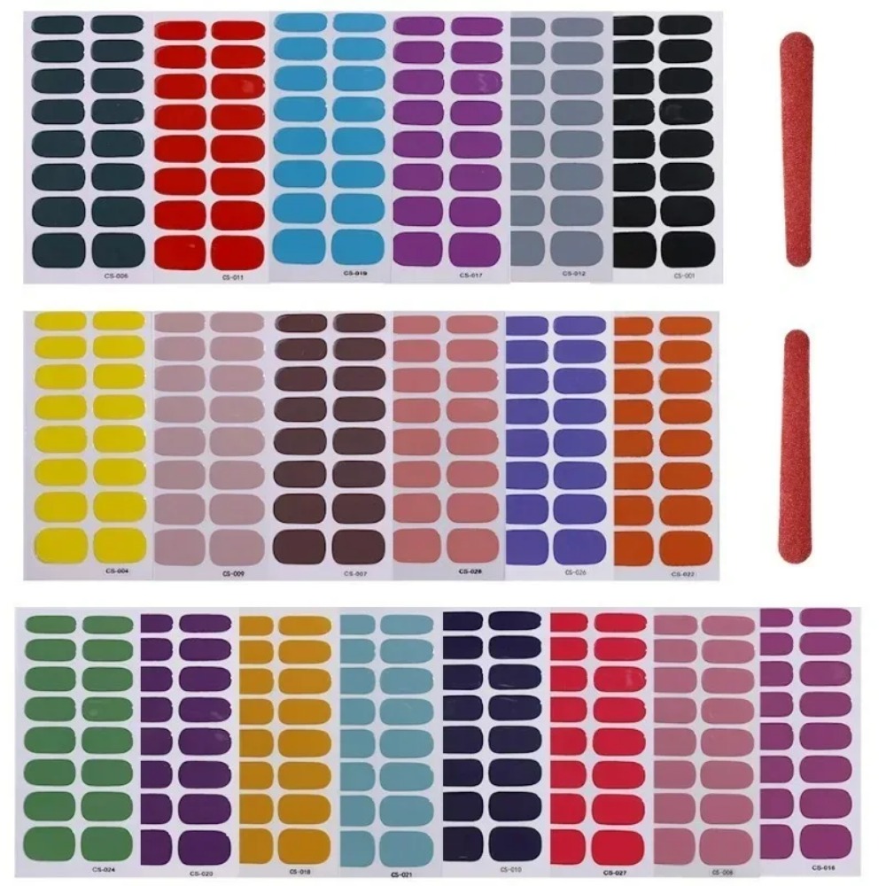 Nail Art Xl - 女性・女の子向け新商品 ネイルステッカー 12シート×16枚入り フルラップネイルポリッシュストリップ、粘着式ジェルネイルアートデカール