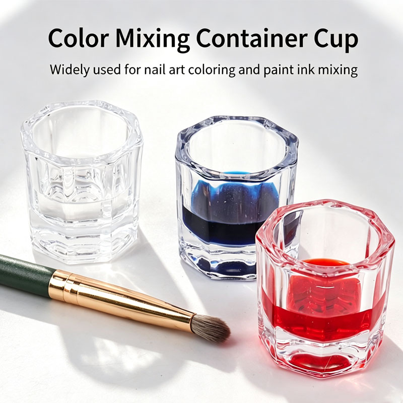 Acrylic Powder Clear - 1個入り ネイルクリスタルガラス ネイルカップ ネイルパウダーホルダー 容器 アクリルリキッド