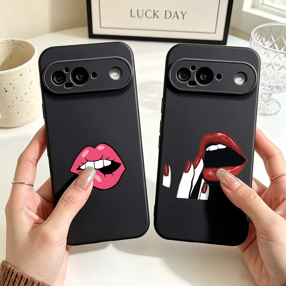 Nail Art Xl - 赤い唇ネイルアート柄スマホケース Google Pixel 6 6A 7