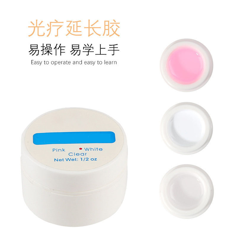 アクリルネイルチップ透明UVジェル1個xピンクホワイト,マニ - Nail Art Xl のレビューと価格