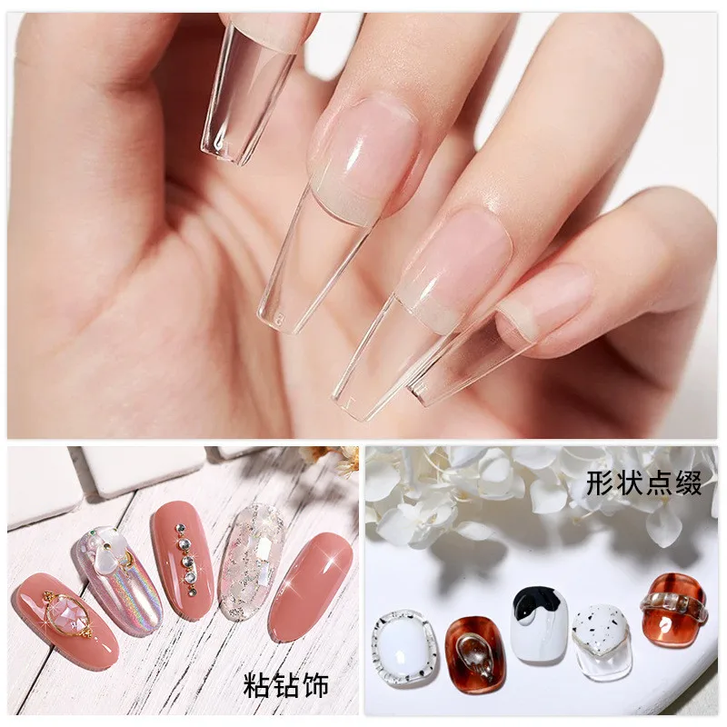 3 ピース/セットソリッドネイルチップジェルソリッドステッカ - Nail Art Full Color のレビューと価格