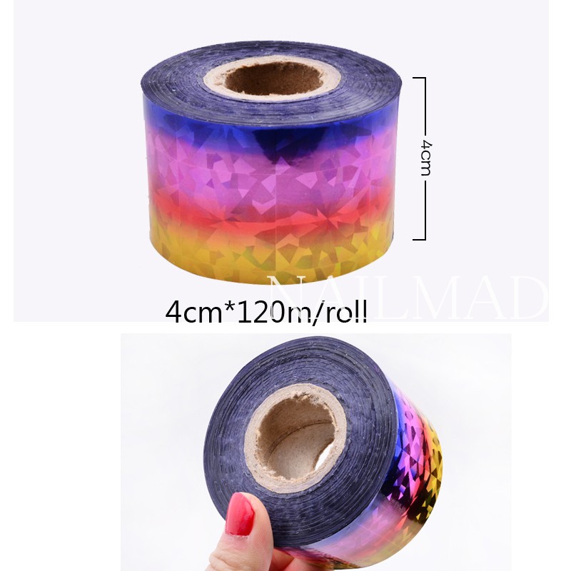 ホログラフィックネイルアートステッカー,120m x 4cm - Nail Art Xl のレビューと価格