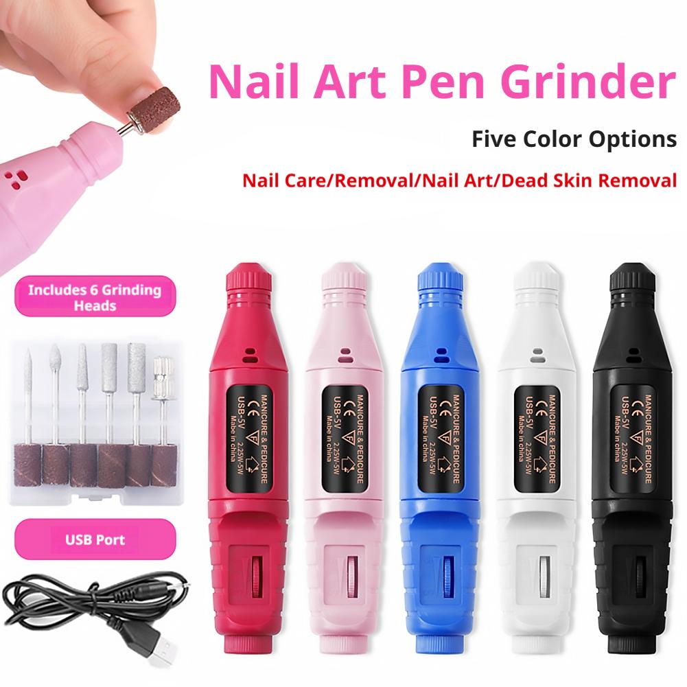 ポータブル電動ネイルドリルペン USB ミニ E ファイルサ - Nail Art Full Color のレビューと価格