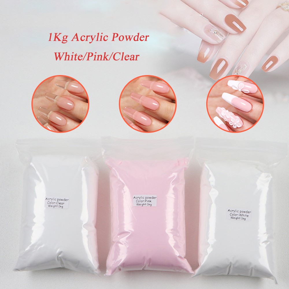 ネイルデコレーション用アクリルパウダー,肌色,ピンク,ホワイ - Acrylic Powder Clear のレビューと価格