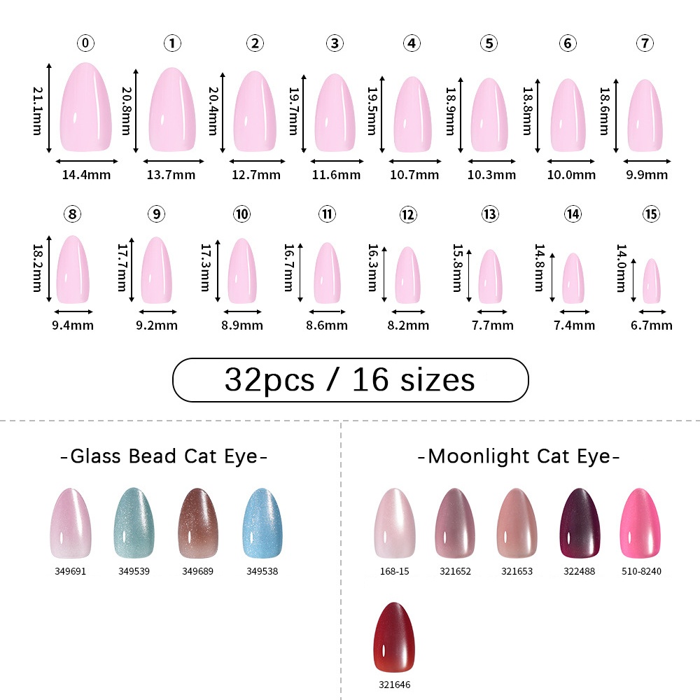 VITAGWX 32 個プレスオンネイルアーモンドネイルチッ - Nail Art Inspo のレビューと価格