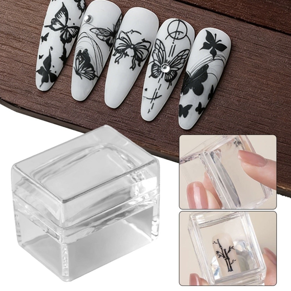 新しい透明ネイルアートスタンピングプレート 再利用可能なフレ - Nail Art Inspo のレビューと価格