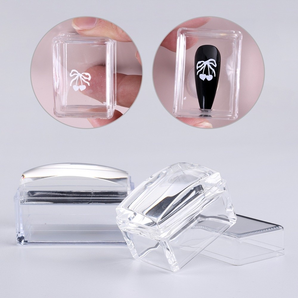 新しい透明ネイルアートスタンピングプレート 再利用可能なフレ - Nail Art Inspo のレビューと価格