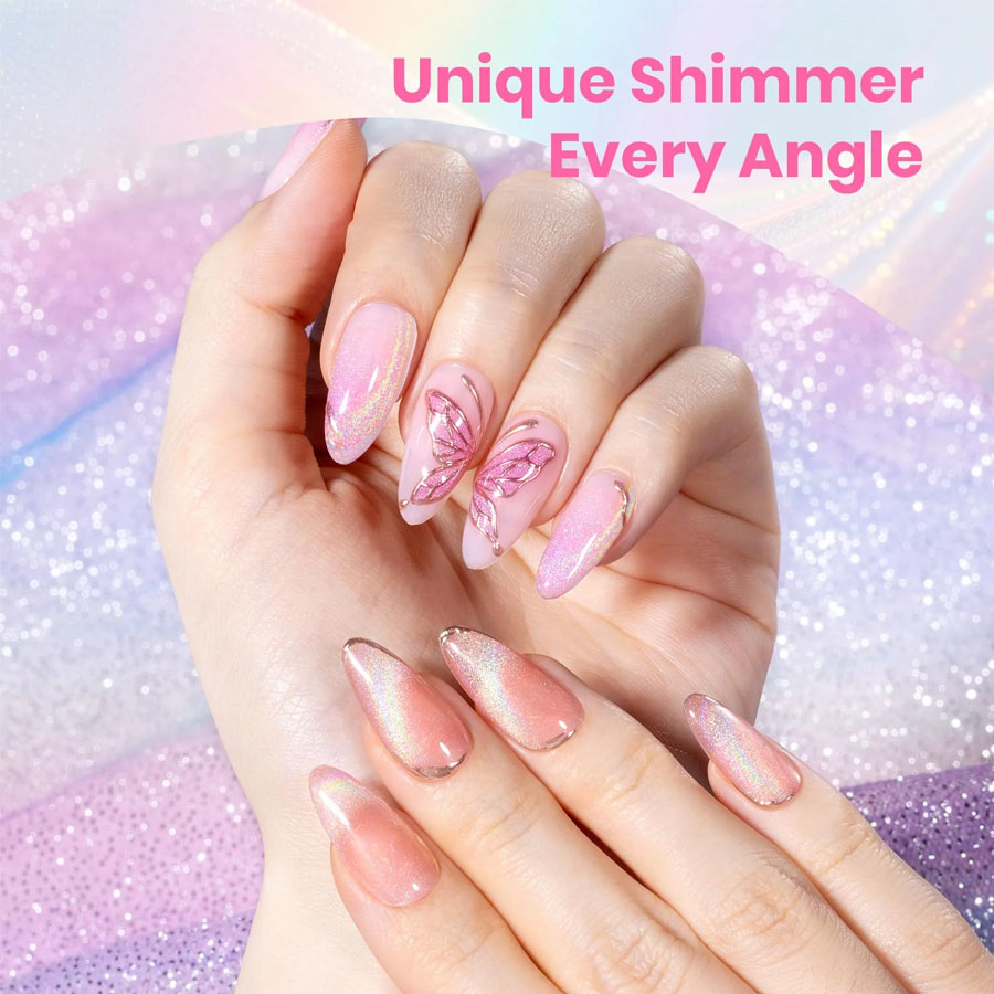 QAZIXU 1/6個入り レインボーキャッツアイジェルネイ - Nail Art Rainbow のレビューと価格
