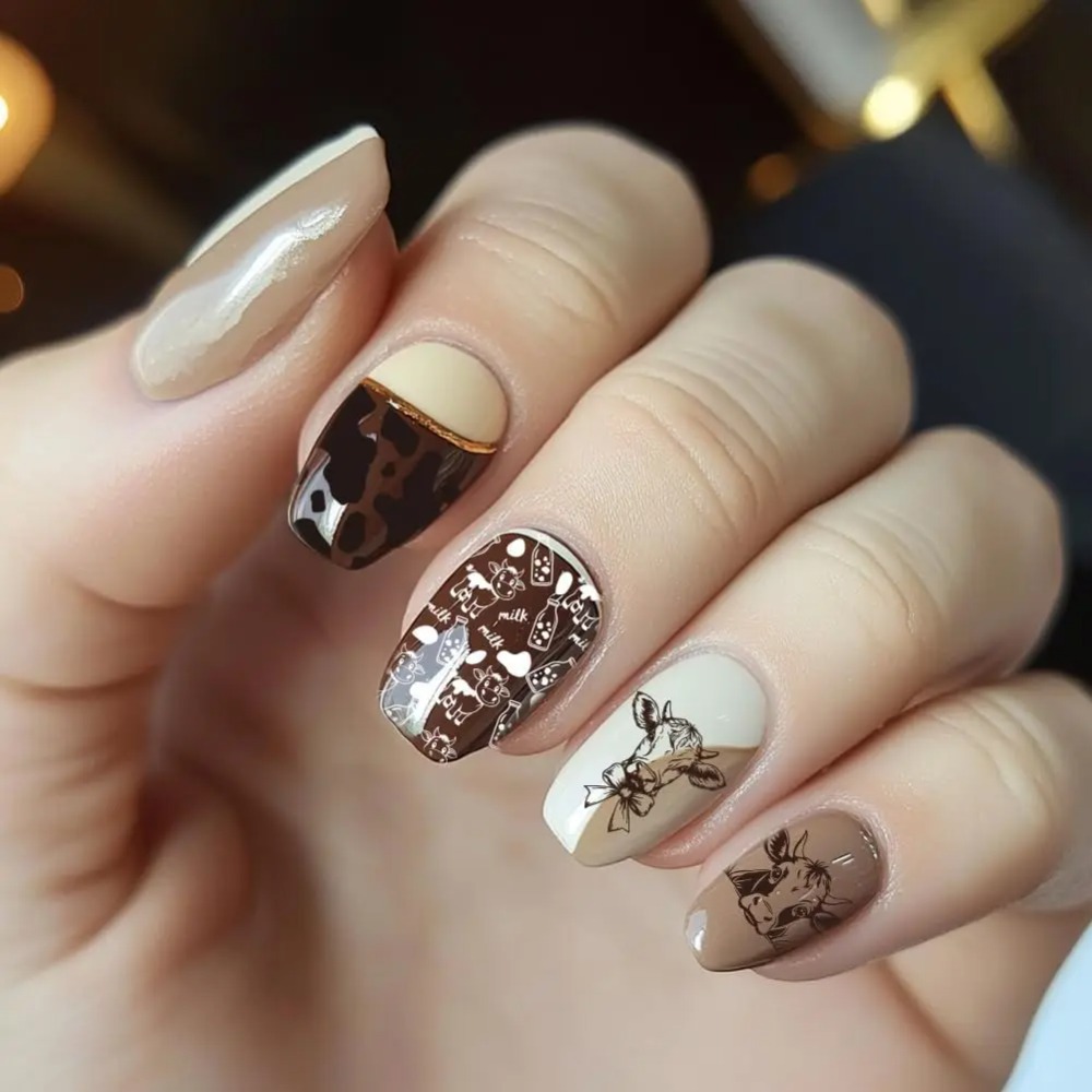 3 個の牛テーマネイルスタンピングプレート 56 パターン牛 - Nail Art Inspo のレビューと価格