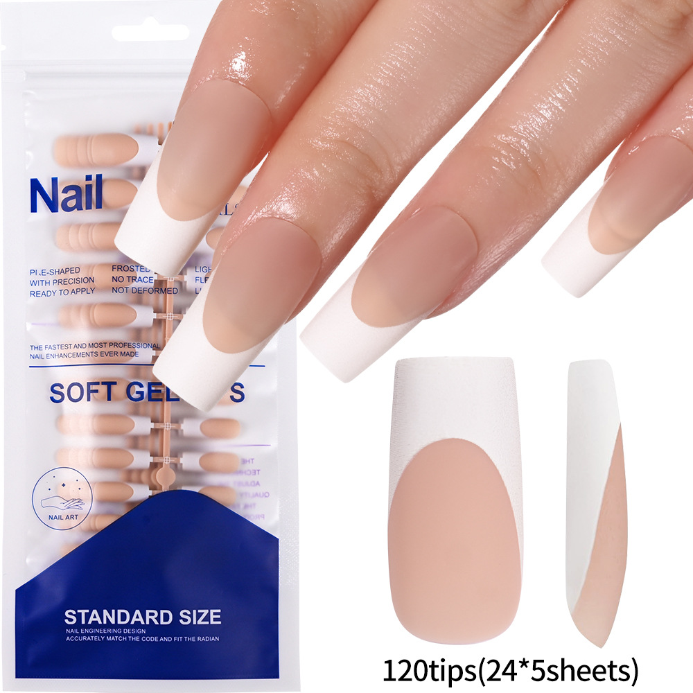 120個入りヌードホワイトフェイクネイル、接着剤が必要、グリ - Nail Art Xl のレビューと価格