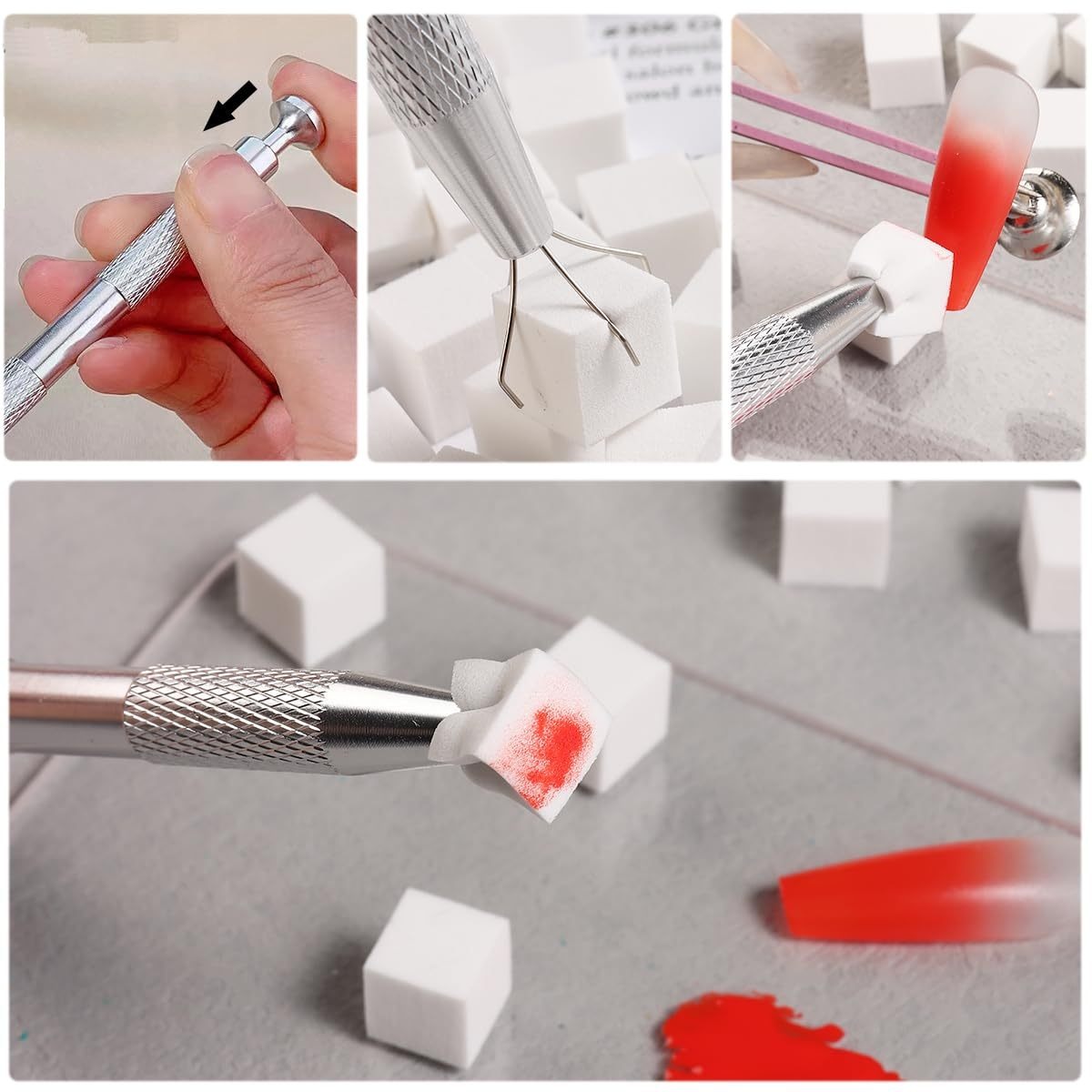 1/50/100 個正方形ネイルアートスポンジセットグラデー - Nail Art Inspo のレビューと価格