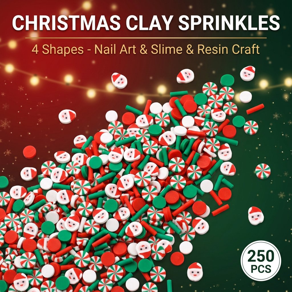 250個入り クリスマス ポリマークレイ スプリンクル サン - Nail Art Wedding のレビューと価格