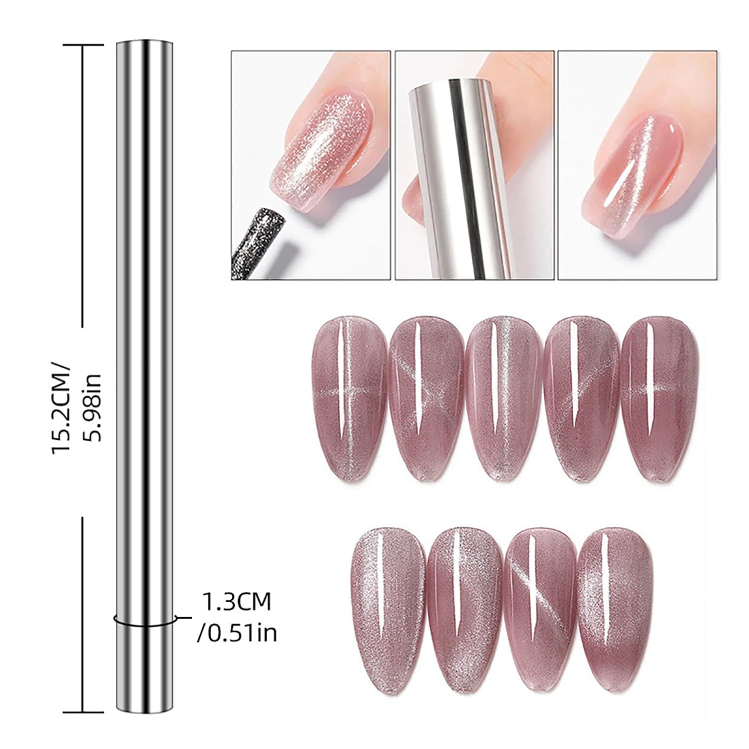 10個入りキャッツアイマグネットセット ネイルアート 3D効 - Nail Art Full Color のレビューと価格