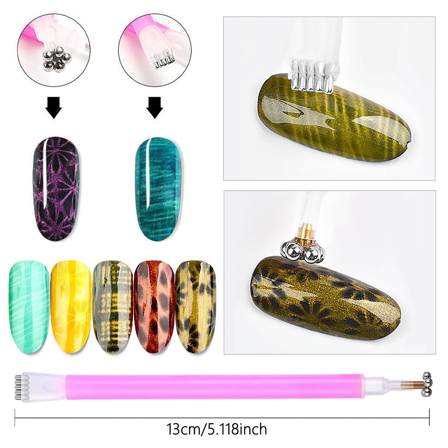 10個入りキャッツアイマグネットセット ネイルアート 3D効 - Nail Art Full Color のレビューと価格