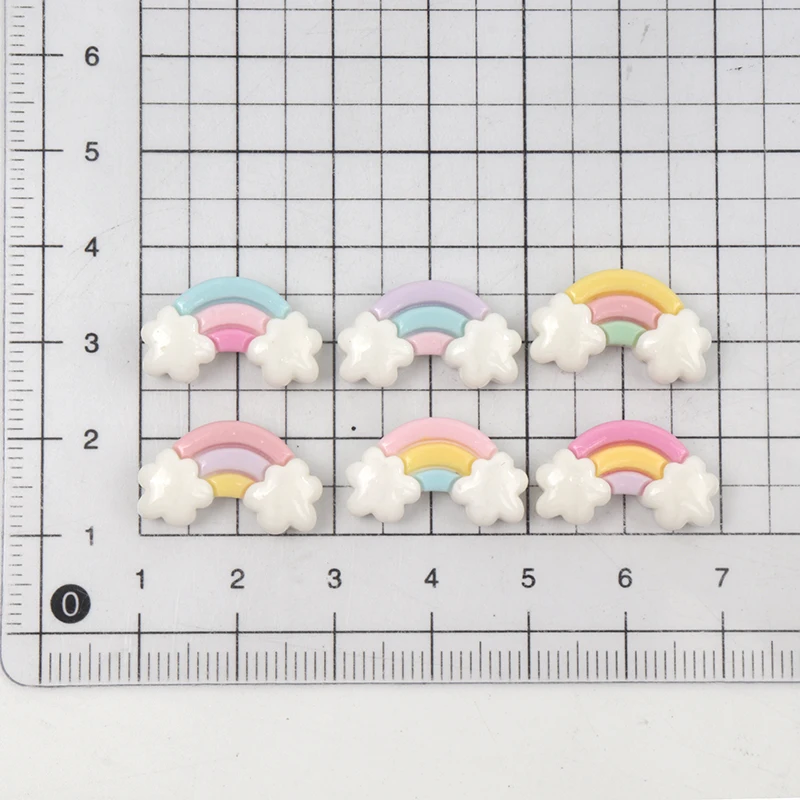 30 個/300 個ミニ樹脂レインボーフラットスクラップブッ - Nail Art Rainbow のレビューと価格