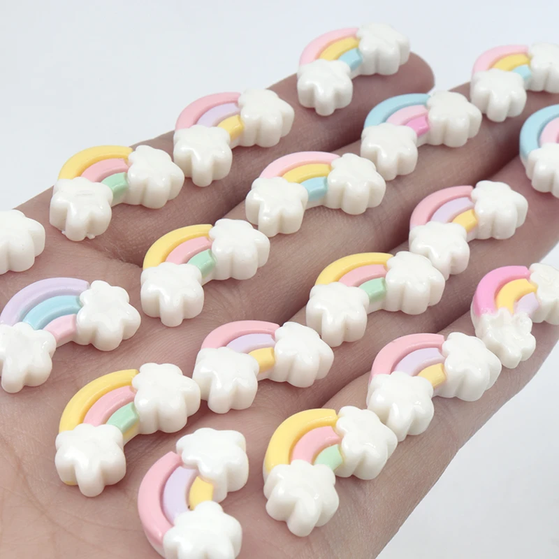 30 個/300 個ミニ樹脂レインボーフラットスクラップブッ - Nail Art Rainbow のレビューと価格