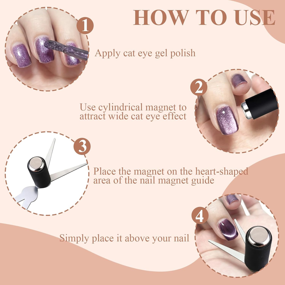 ダブルヘッドフレンチネイルアートマグネットセット 3D強力キ - Nail Art Full Color のレビューと価格