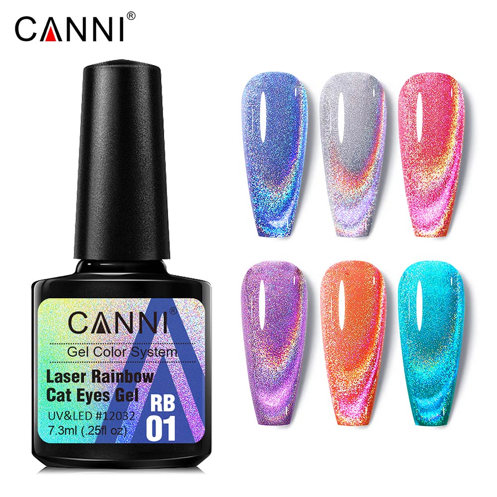 Canni 反射ジェル明るい効果パーティーシャイニングレイン - Nail Art Rainbow のレビューと価格