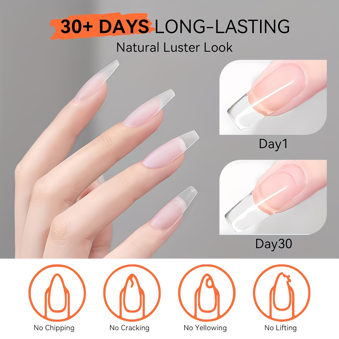 ビルダージェルネイルキット/LEDネイルエクステンションジェ - Acrylic Powder Clear のレビューと価格