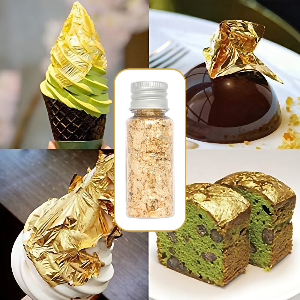 メタリックリーフフレーク、ケーキデコレーション | ゴールデ - Nail Art Wedding のレビューと価格
