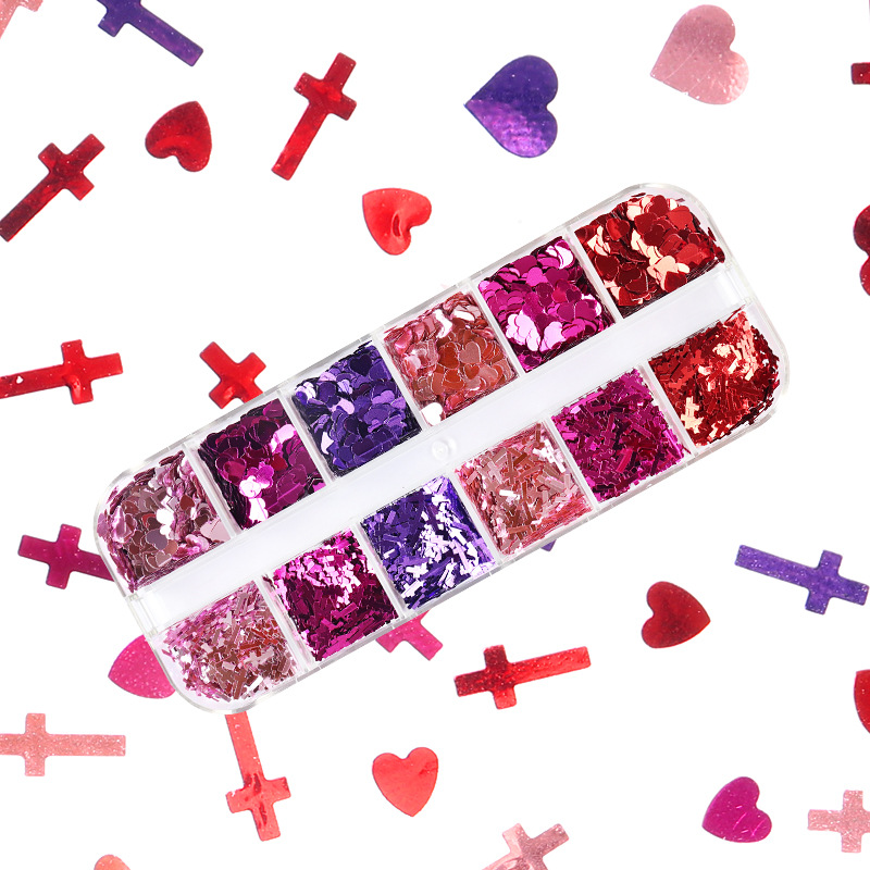 混合色の蛍光蝶キラキラまつげ延長アクセサリーネイルアートグリ - Nail Art Inspo のレビューと価格