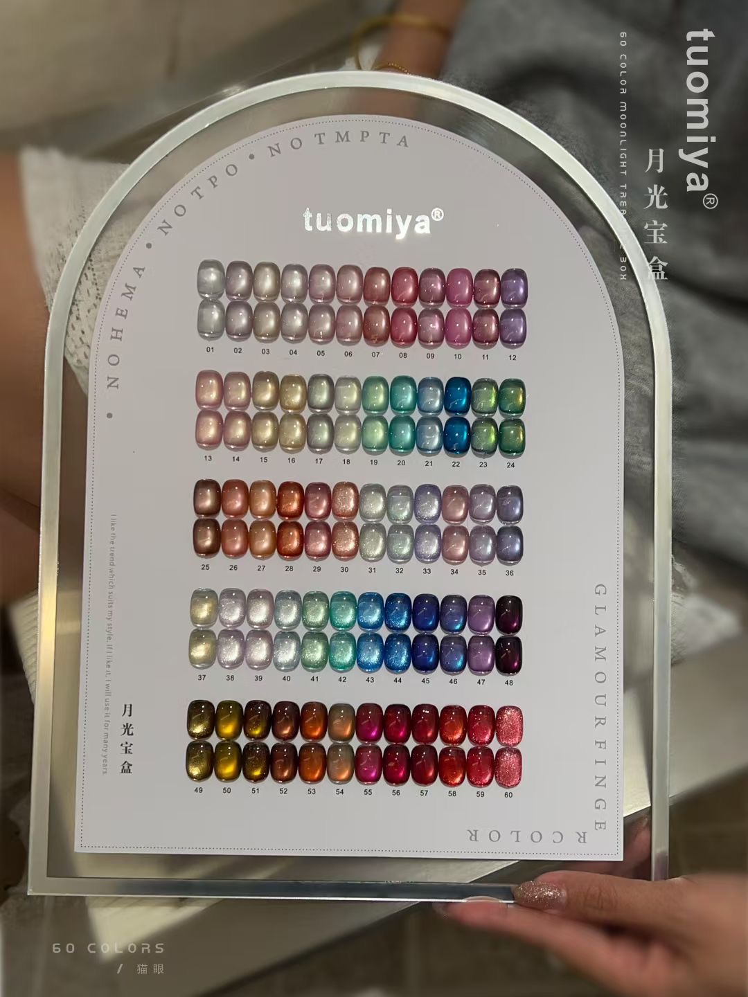 60色の月光キャッツアイネイルポリッシュジェルセット（カラー - Nail Art Full Color のレビューと価格