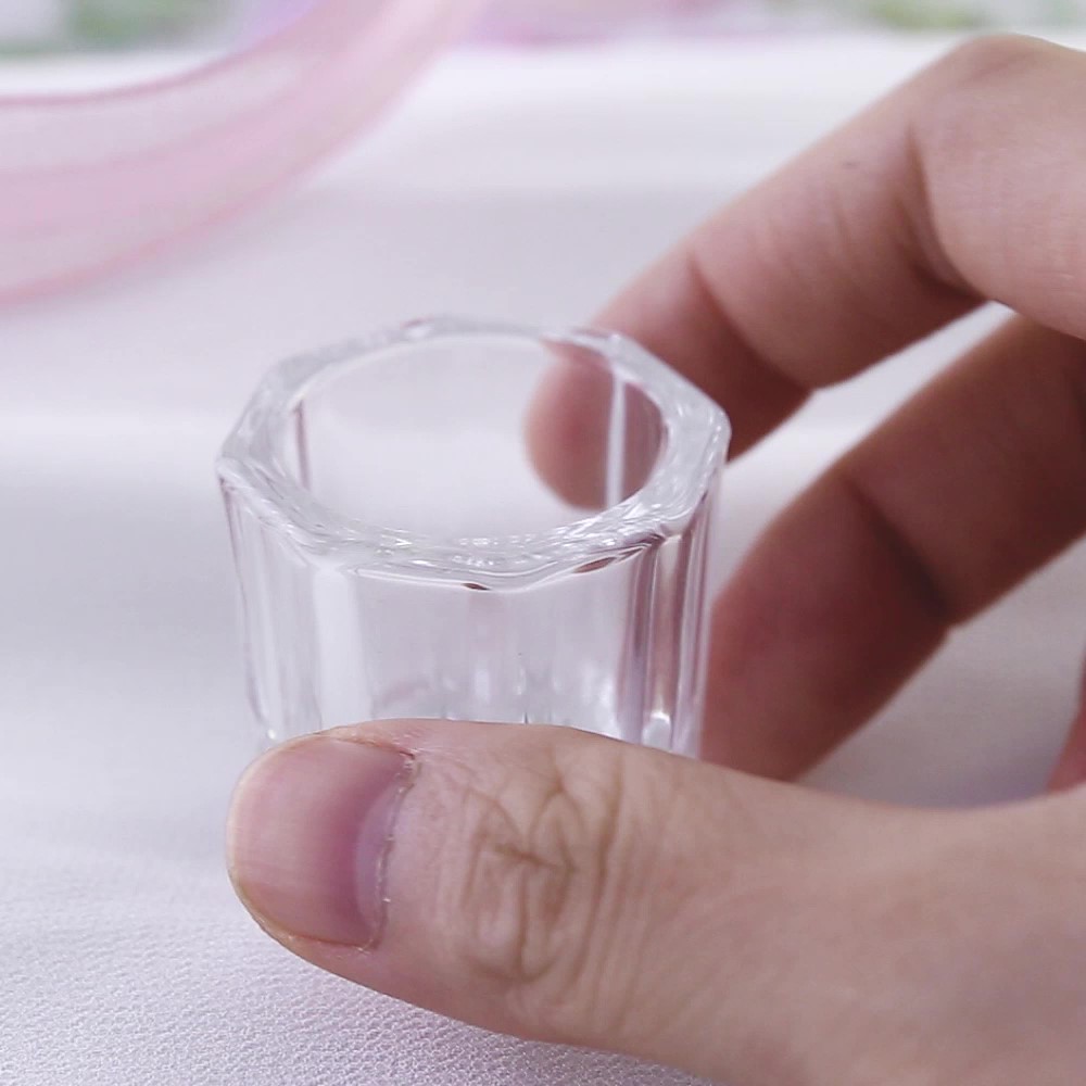 ミニクリスタルガラス透明アクリル小さな八角形粉末液体ネイルカ - Acrylic Powder Clear のレビューと価格