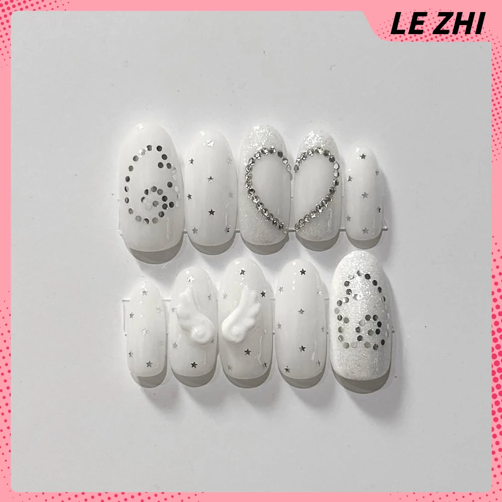 Y2Kレトロウィングスターグリッタープレスオンネイルアートア - Nail Art Inspo のレビューと価格